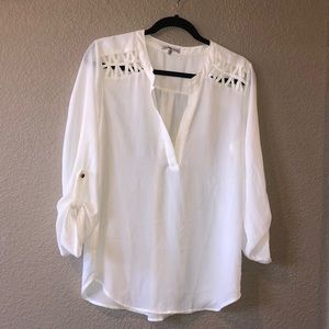 White sheer blouse
